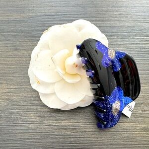 NWT Madewell Sparkly Floral Medium Size Claw Hair Clip